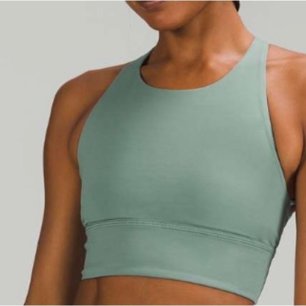 2022-Lululemon Free to Be High-Neck Longline Bra Wild  green size 8